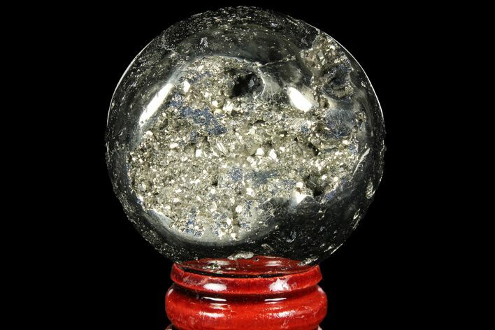 Polished Pyrite Sphere - Peru #97975